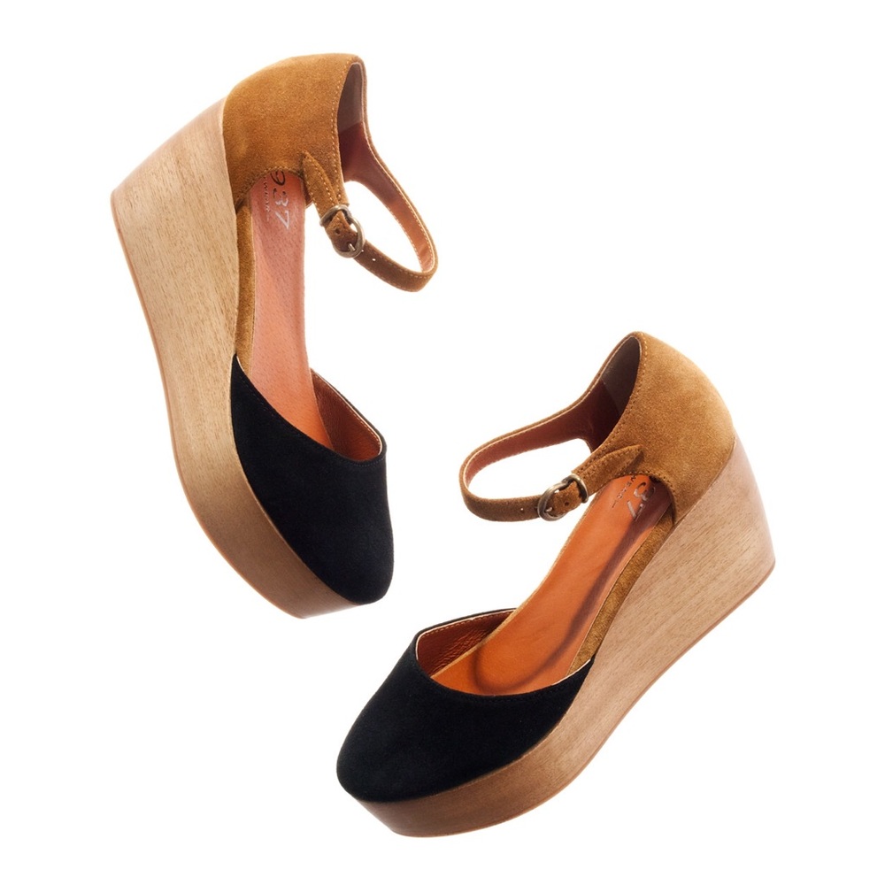 Madewell Two Tone Flatstack Platform Shoes wood 6